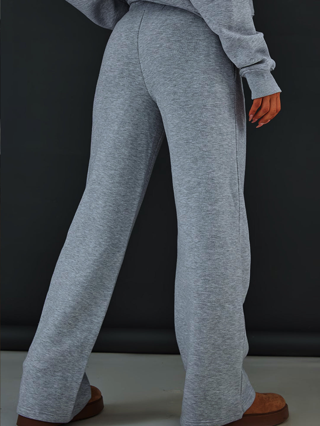 Velvet Lined Hooded Loungewear Set - Two Piece