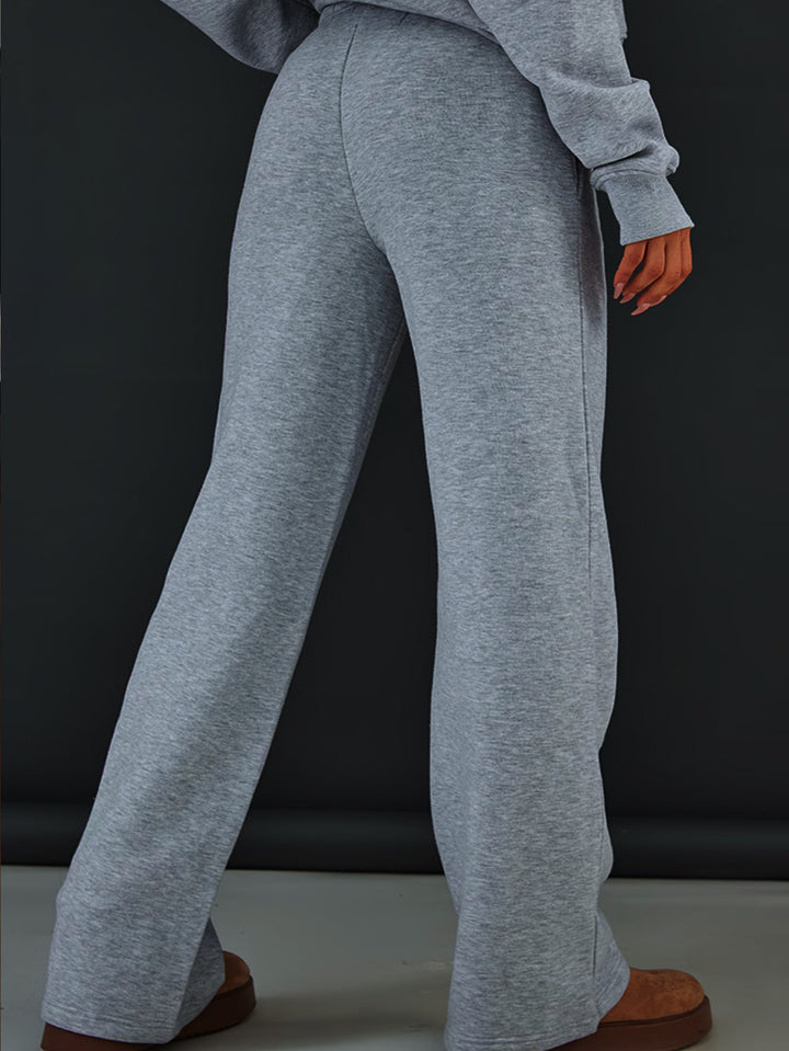 Velvet Lined Hooded Loungewear Set - Two Piece