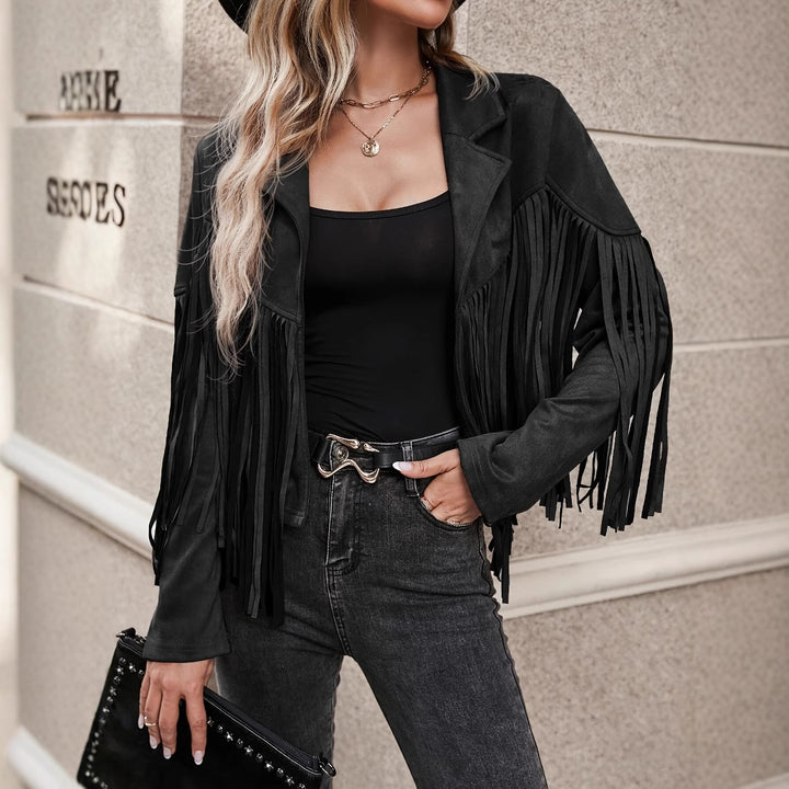 Casual Fringe Lapel Jacket