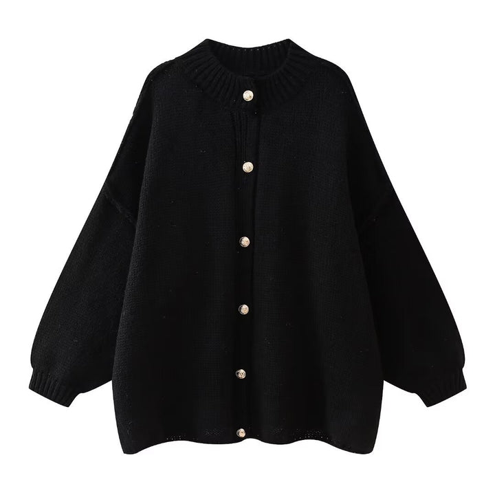 Button Front Cardigan Sweater - Elegant Commuter Style