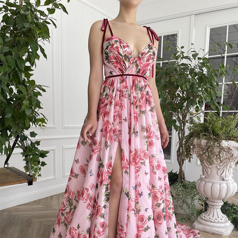 Women's Vintage Printed Maxi Dress