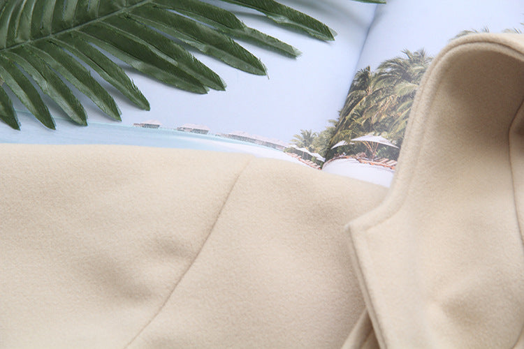 Coat Hooded Student Woolen Coat Female