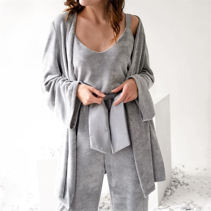 Pit Corduroy Three-Piece Loungewear Set - Autumn Winter