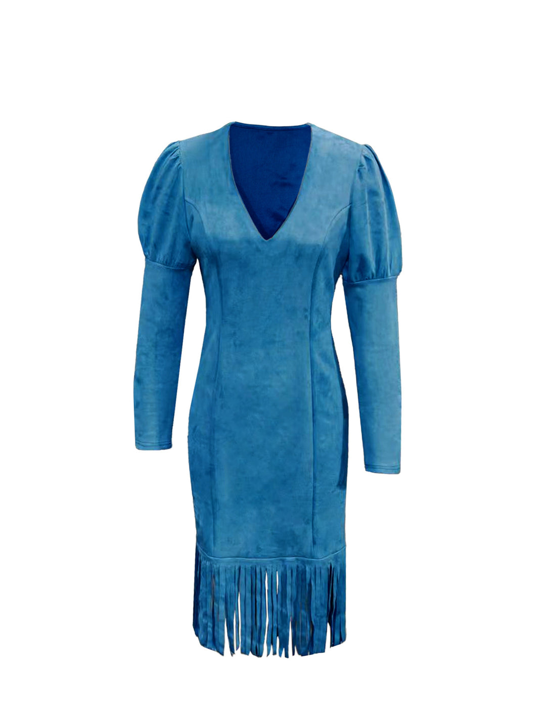 Retro Suede Fringe Sleeveless Mini Dress