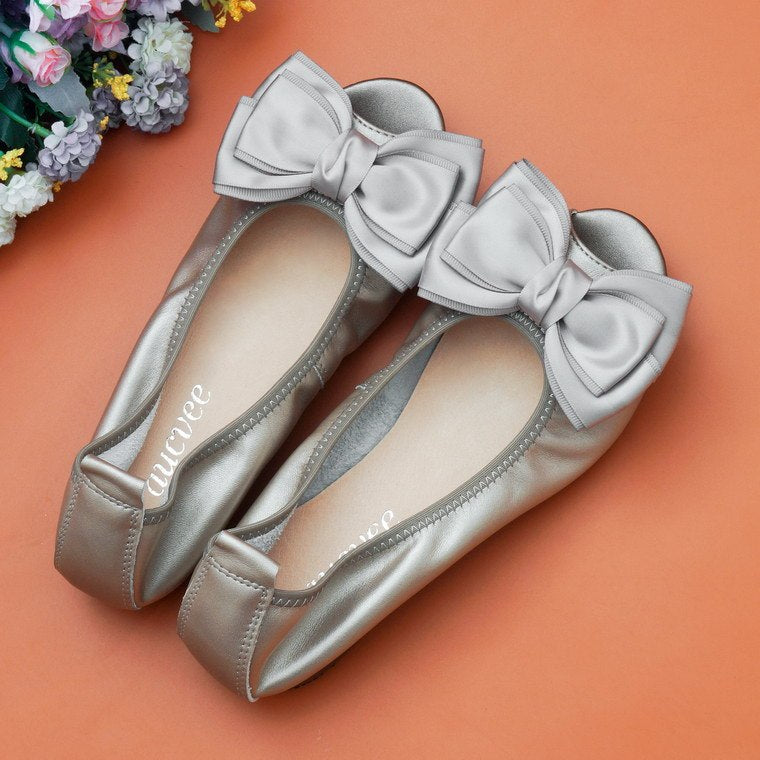 Fish Mouth Flat Sandals - Soft Leather Extended Sizes