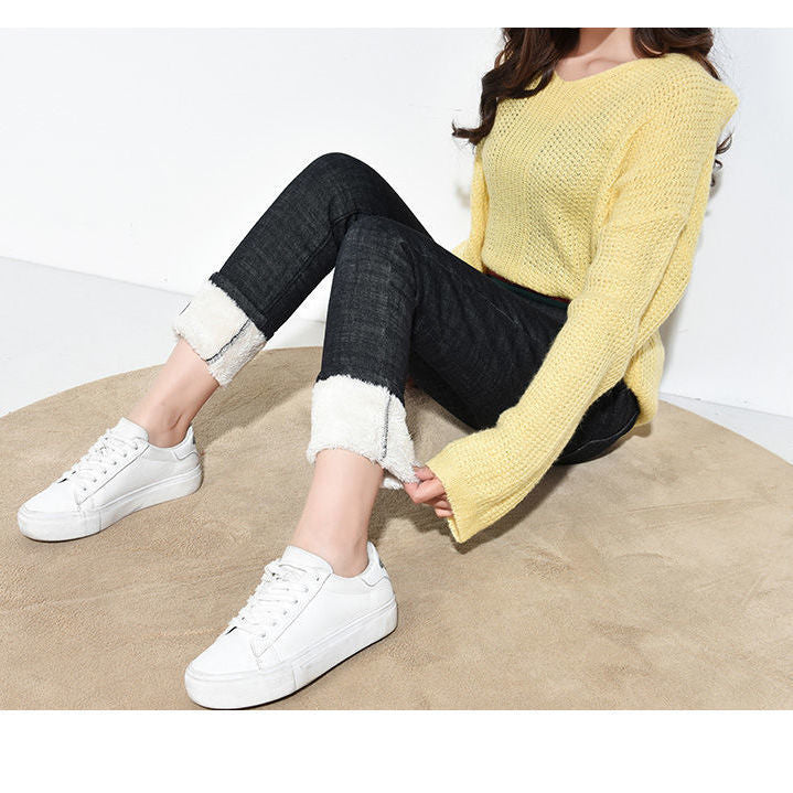 Premium Lambskin Leather Jeans - Luxury Denim