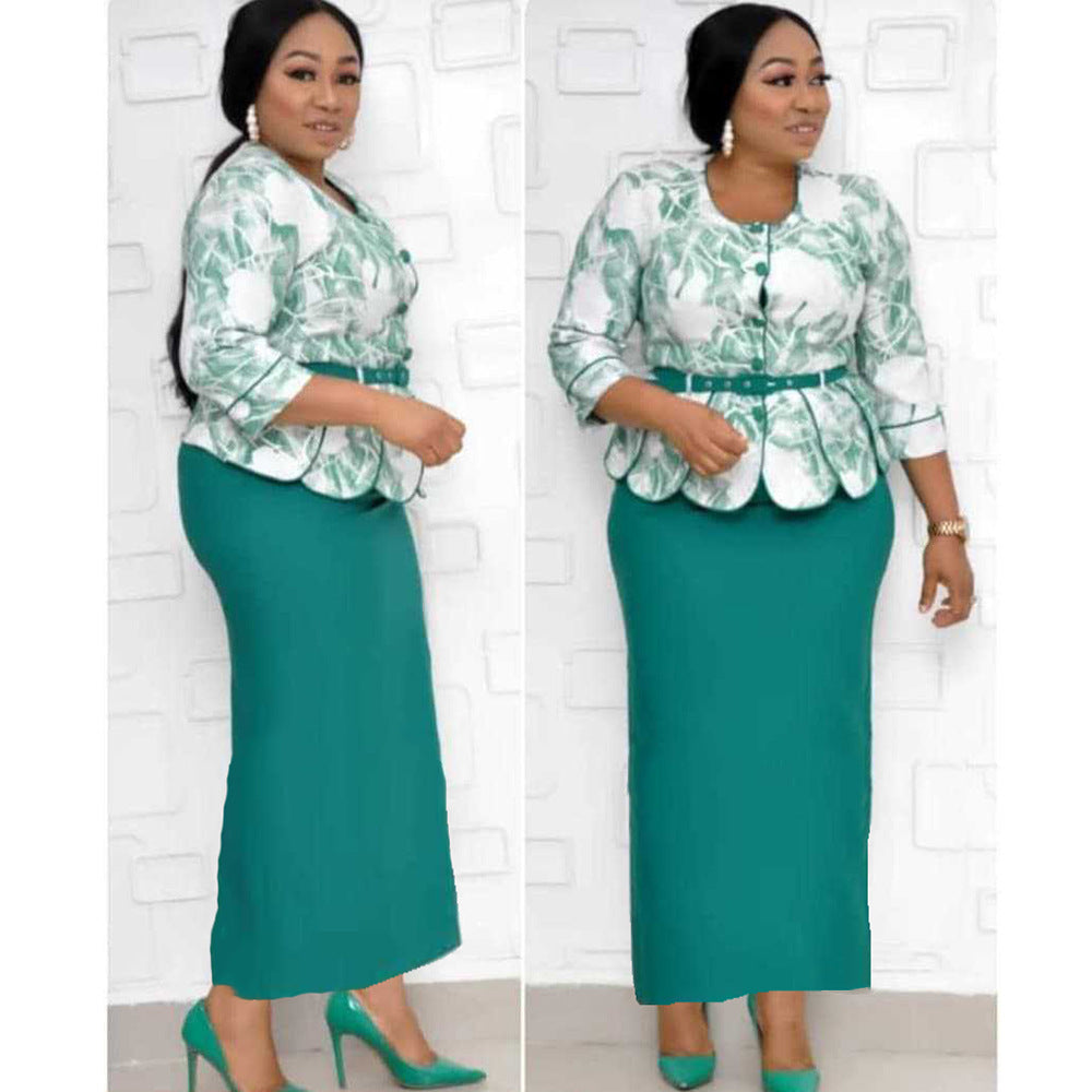 Two Piece Set for Women Dashiki Long Maxi Dress Skirt Set