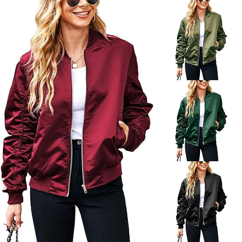 Zipper Casual Jacket with Pockets