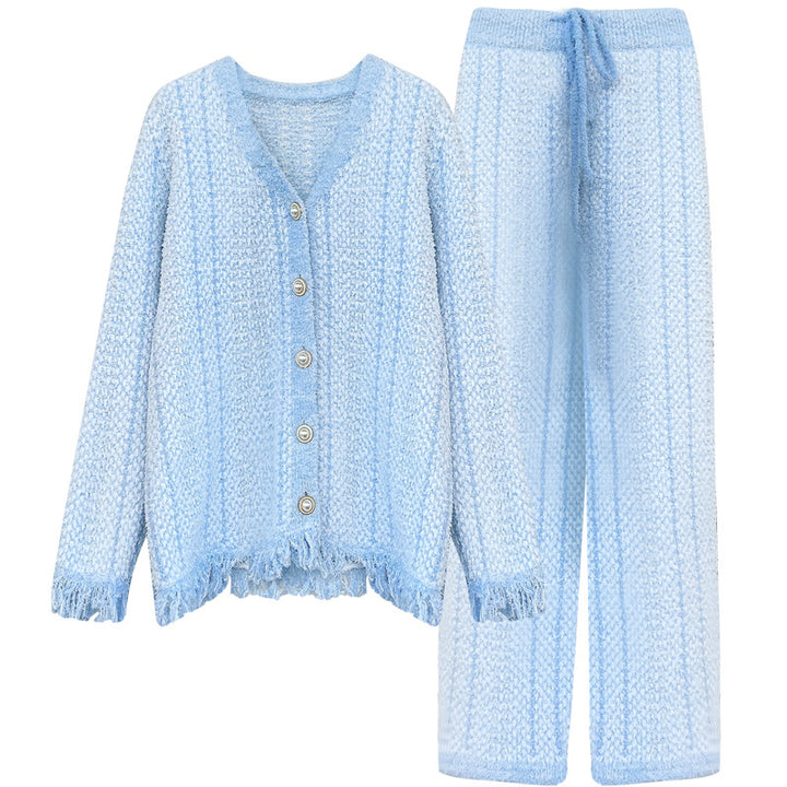 Tassel Velvet Loungewear Set - Sweet & Cute