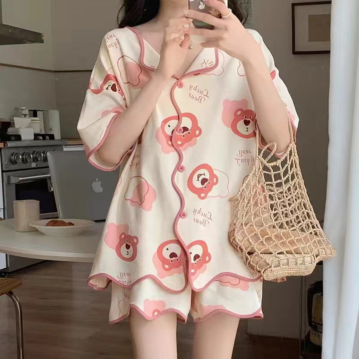 Short Sleeve Loungewear Set - Summer Comfort
