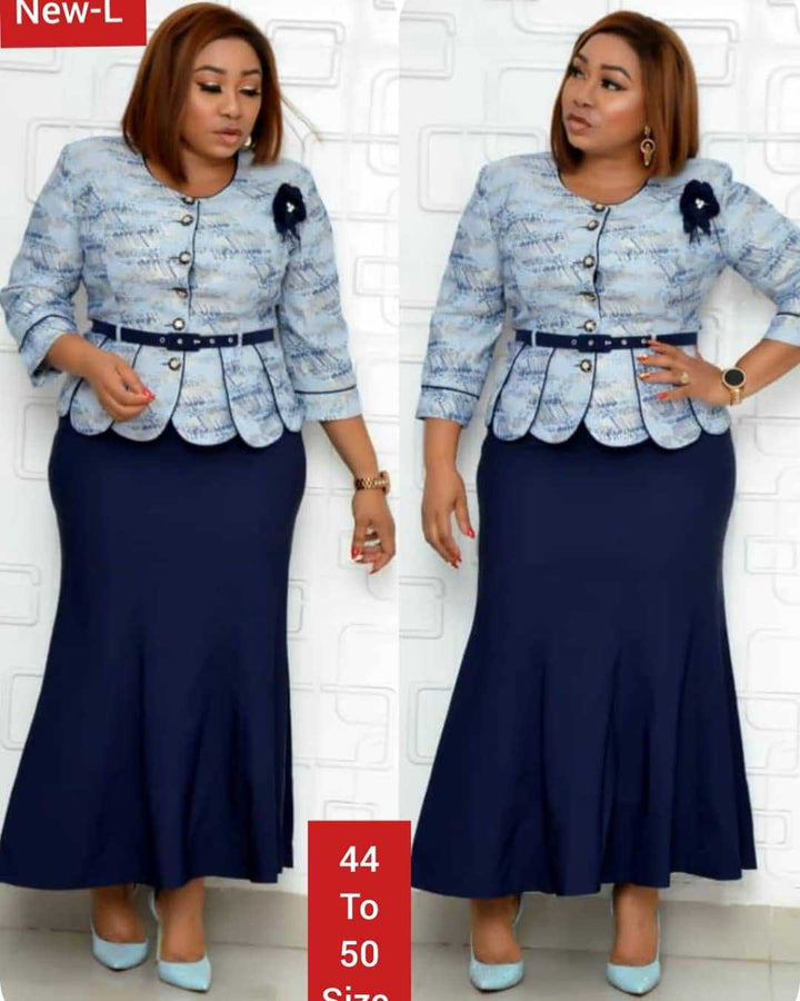 Two Piece Set for Women Dashiki Long Maxi Dress Skirt Set