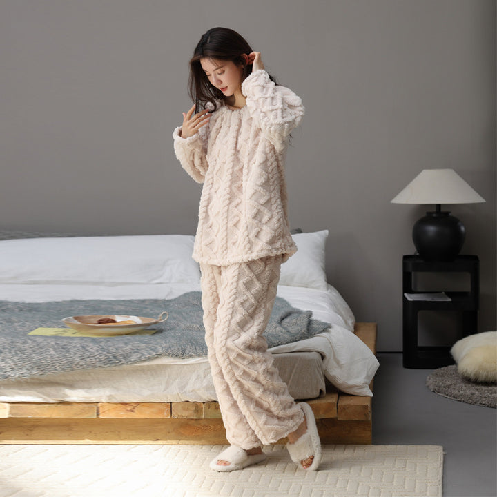 Warm Winter Pullover Loungewear Set - Two Piece