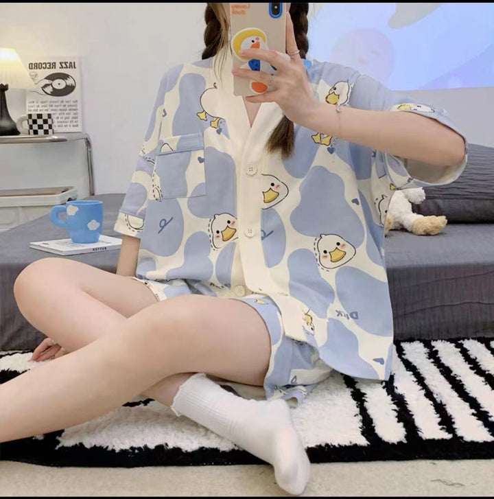 Short Sleeve Loungewear Set - Summer Comfort