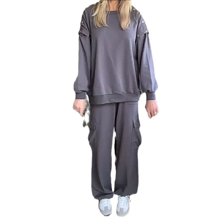 Relaxed Lounge Set - Long Sleeve Top & Trousers