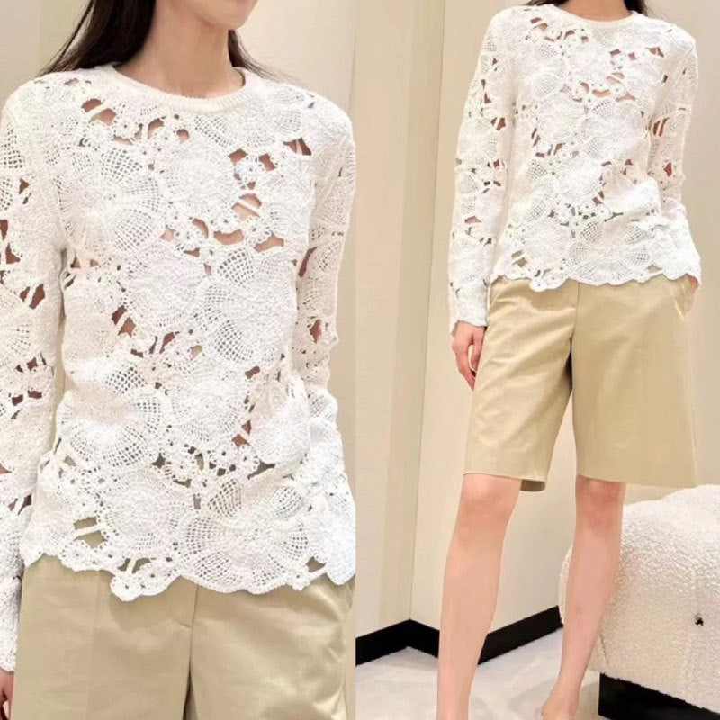 Fashionable Personalized Crochet Sweater Top For Women