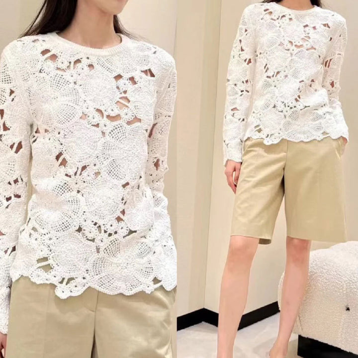 Fashionable Personalized Crochet Sweater Top For Women