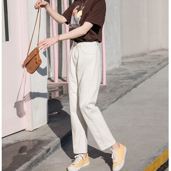 Casual Black Straight Leg Jeans - Versatile Denim for Women