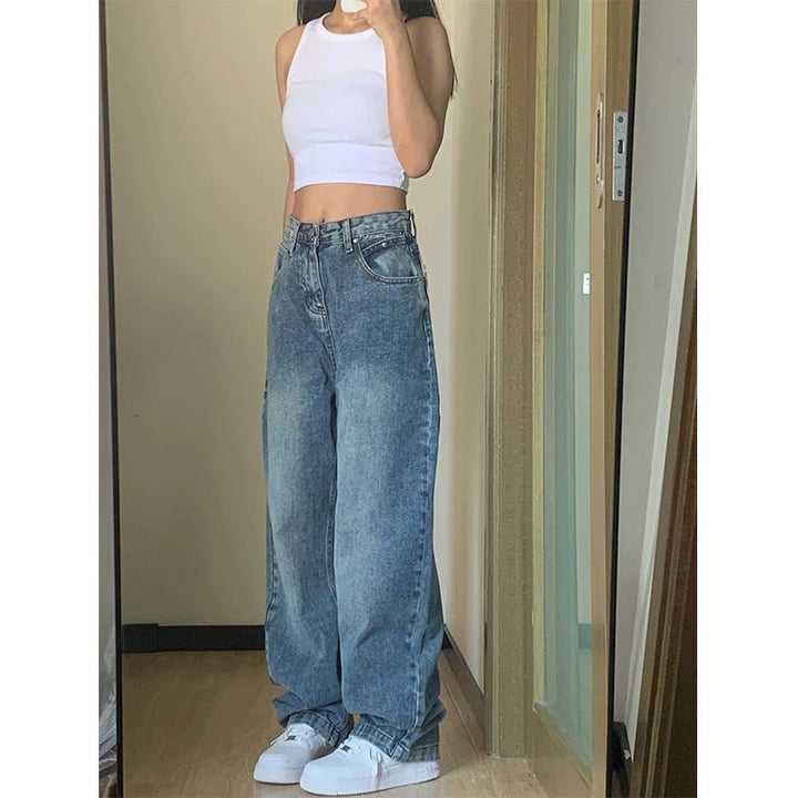 High Waist Wide Leg Jeans - Plus Size