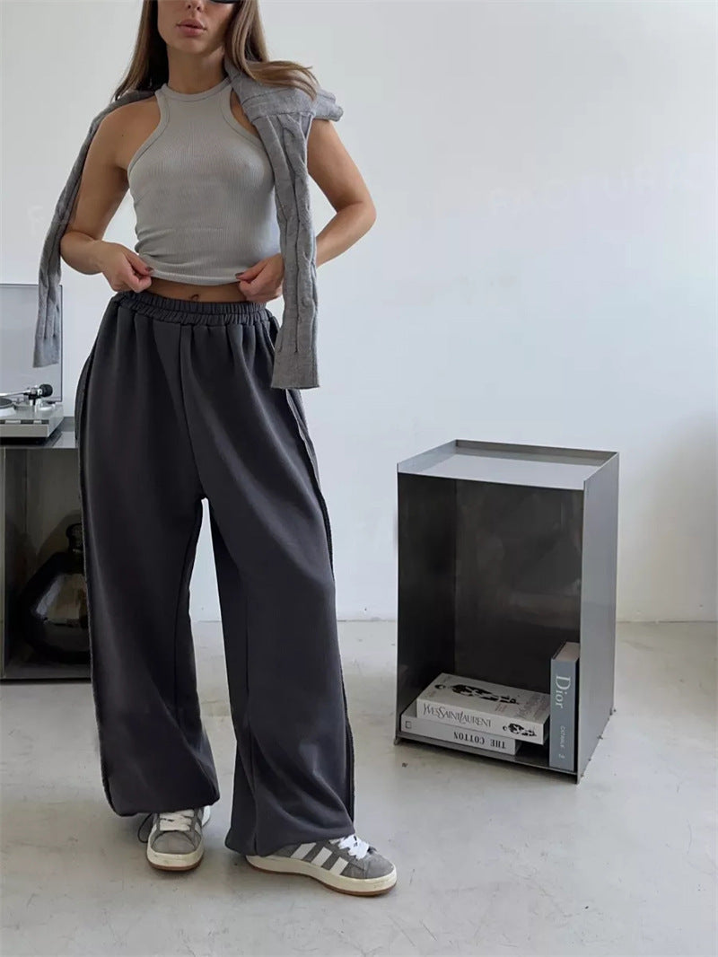 Street Style Loose Casual Fashion All-matching Elastic Waist Sweatpants