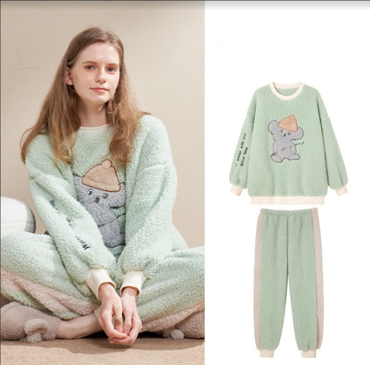 Winter Coral Fleece Loungewear Set - Super Thick