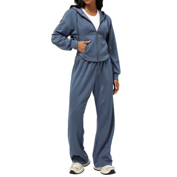 New Autumn And Winter Leisure Sweatpants Loose Hooded Coat