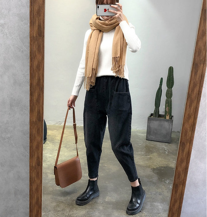 Loose Stretch Jeans - Plus Size