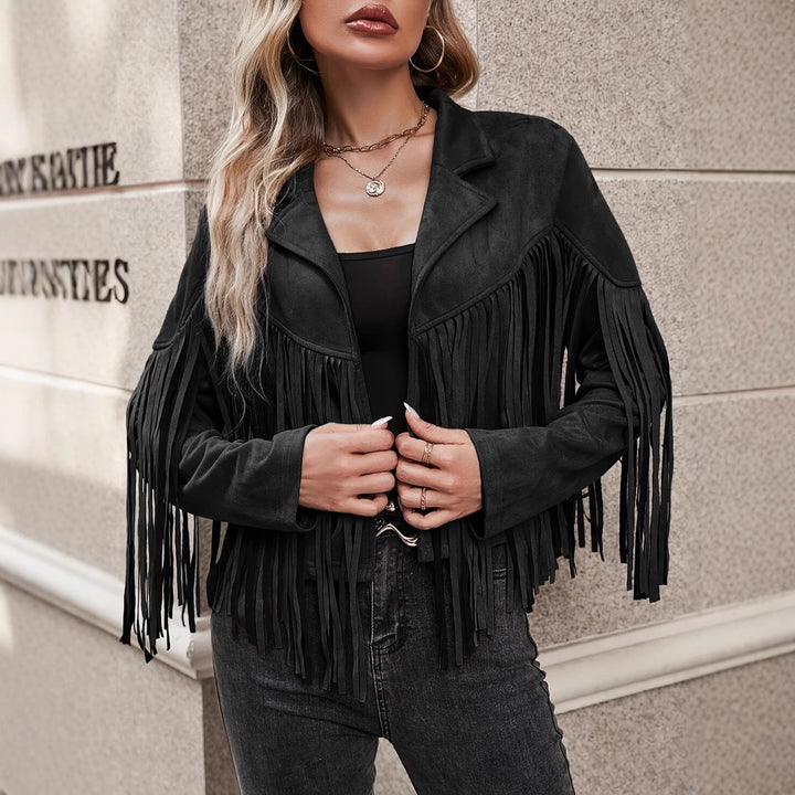 Casual Fringe Lapel Jacket