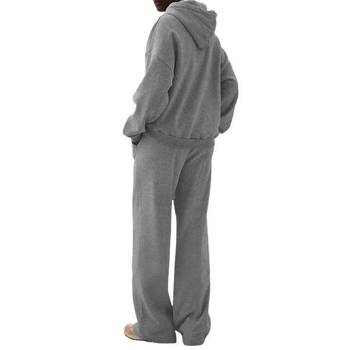 Velvet Lined Hooded Loungewear Set - Two Piece