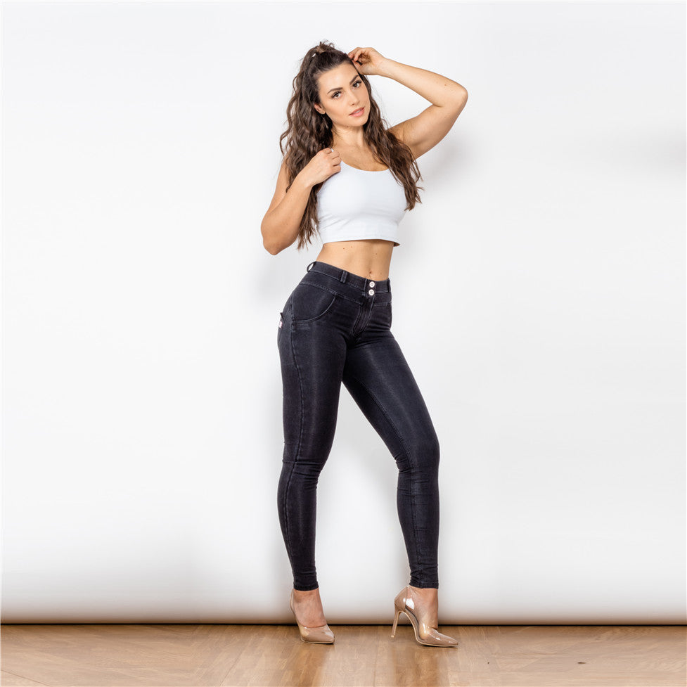 Melody Stretch Boyfriend Jeans - Straight Leg Denim