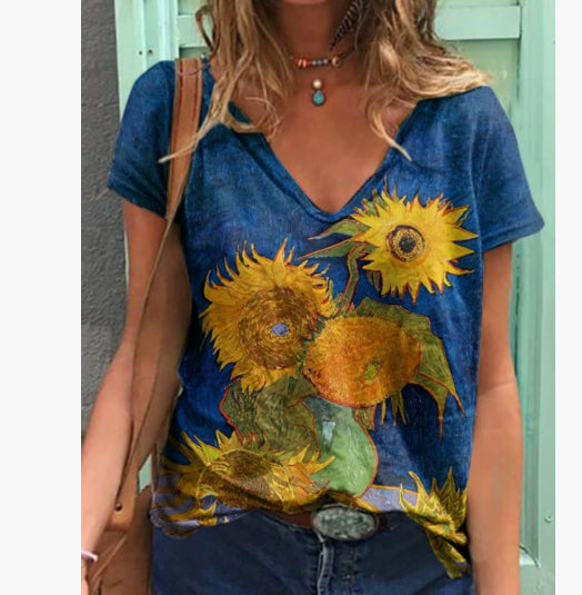 Printed Pullover T-Shirt - Loose Fit