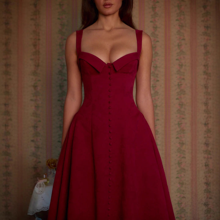 Corset-Style Floor-Length Dress
