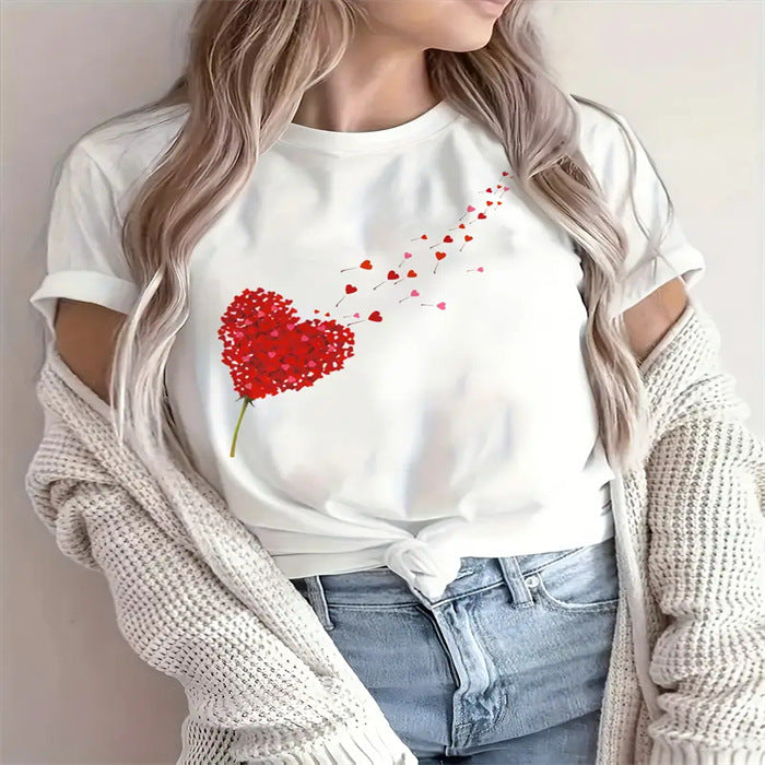 3D Embossed Print Top - Plus Size Short Sleeve