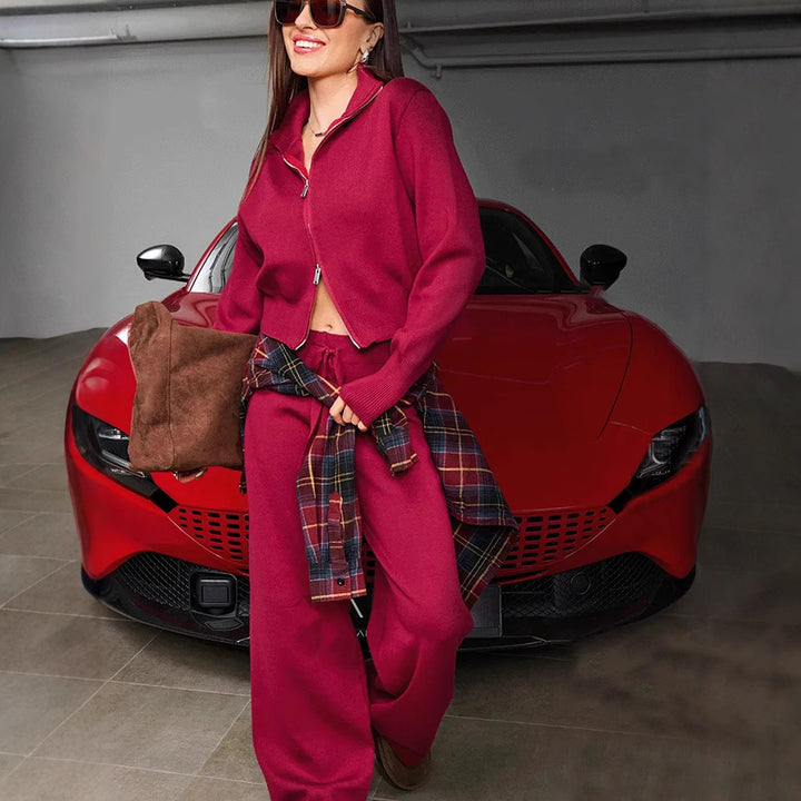 Two-piece Set Casual Cardigan Suit Women
