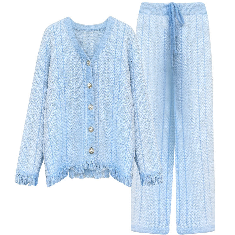 Tassel Velvet Loungewear Set - Sweet & Cute