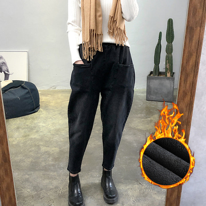 Loose Stretch Jeans - Plus Size