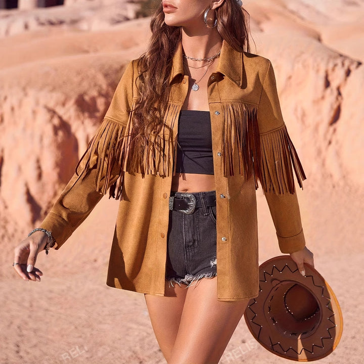 Western Style Suede Fringe Jacket