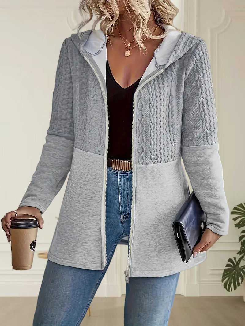 Hooded Jacket Coat - Casual Loose Fit for Women