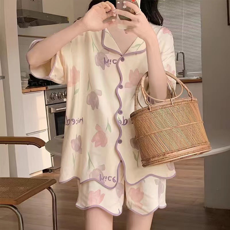 Short Sleeve Loungewear Set - Summer Comfort