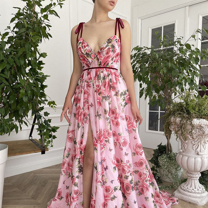 Women's Vintage Printed Maxi Dress