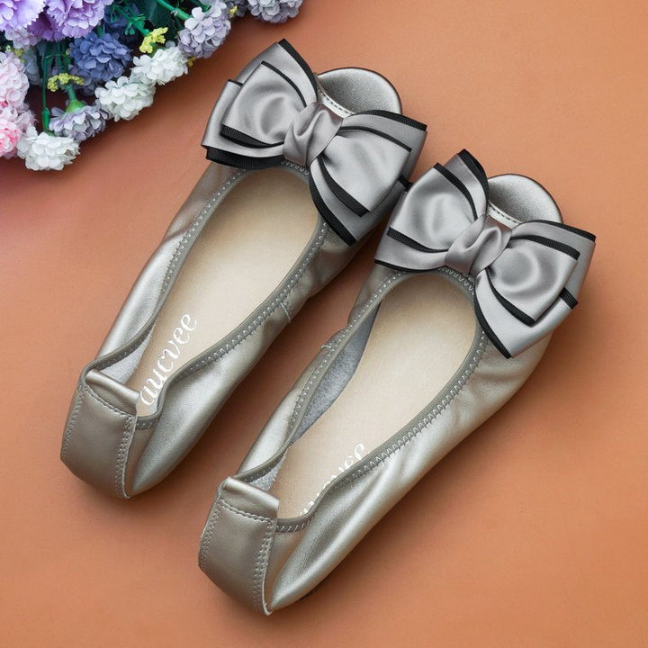 Fish Mouth Flat Sandals - Soft Leather Extended Sizes