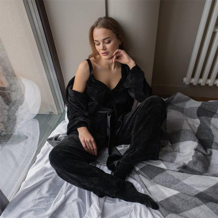 Pit Corduroy Three-Piece Loungewear Set - Autumn Winter