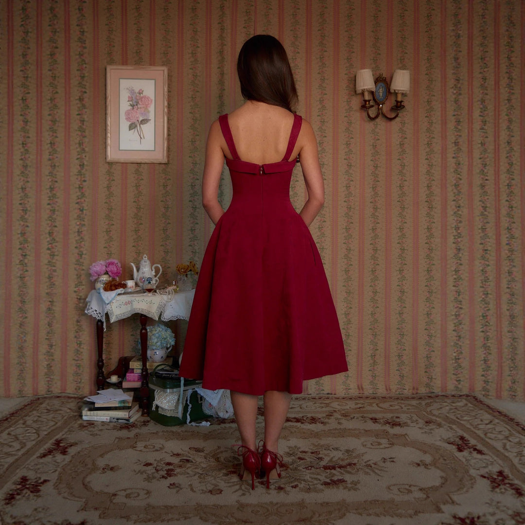 Corset-Style Floor-Length Dress