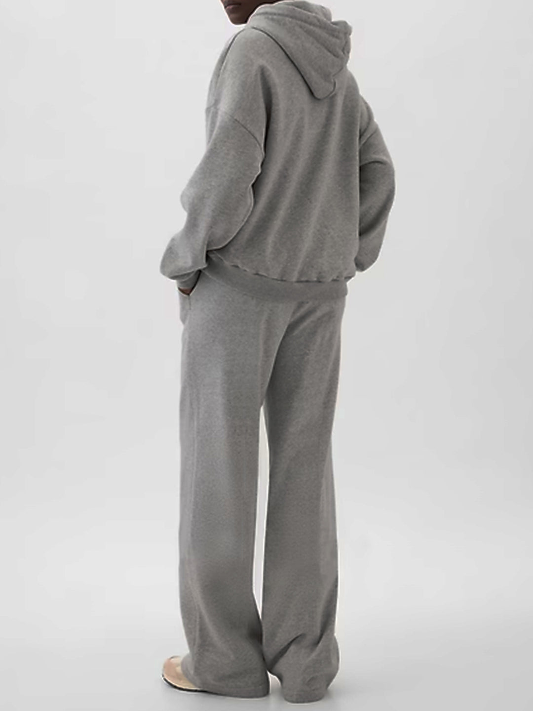 Velvet Lined Hooded Loungewear Set - Two Piece
