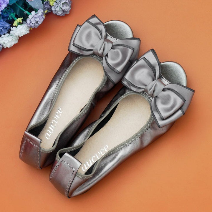 Fish Mouth Flat Sandals - Soft Leather Extended Sizes
