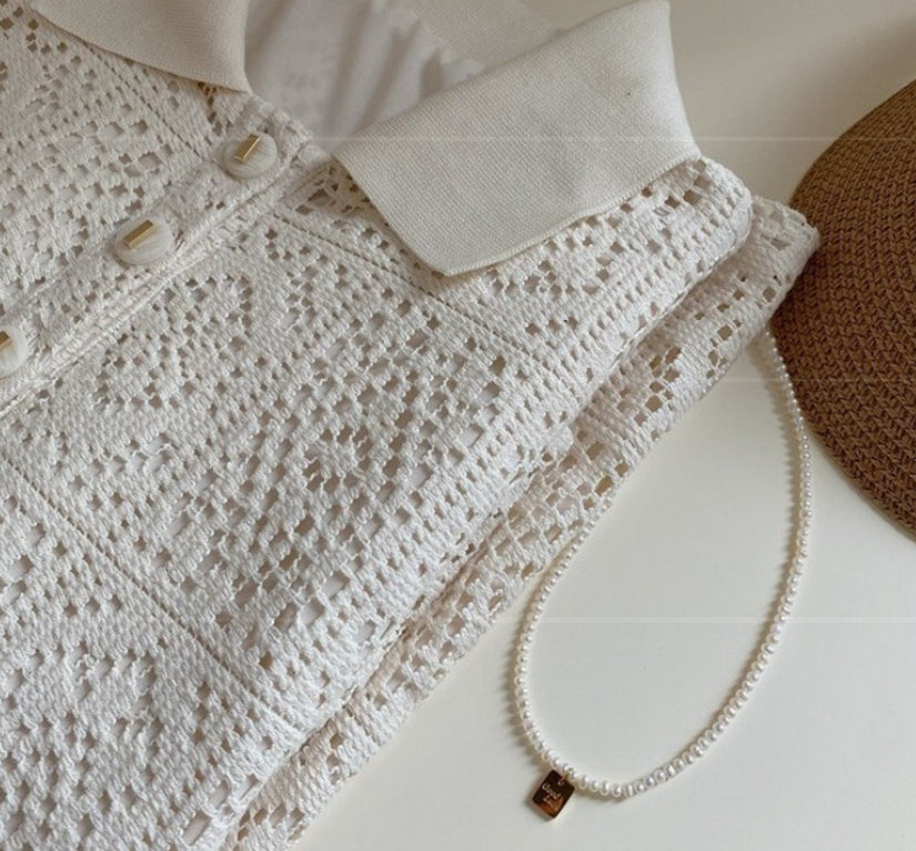 Fashion Hollowed-out Crochet Lace Dress Women