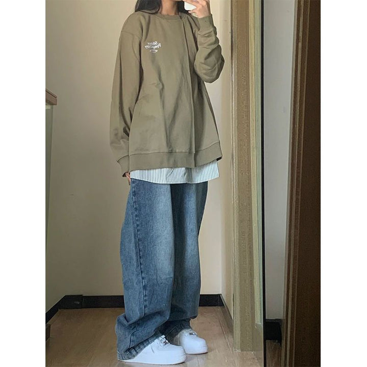 High Waist Wide Leg Jeans - Plus Size