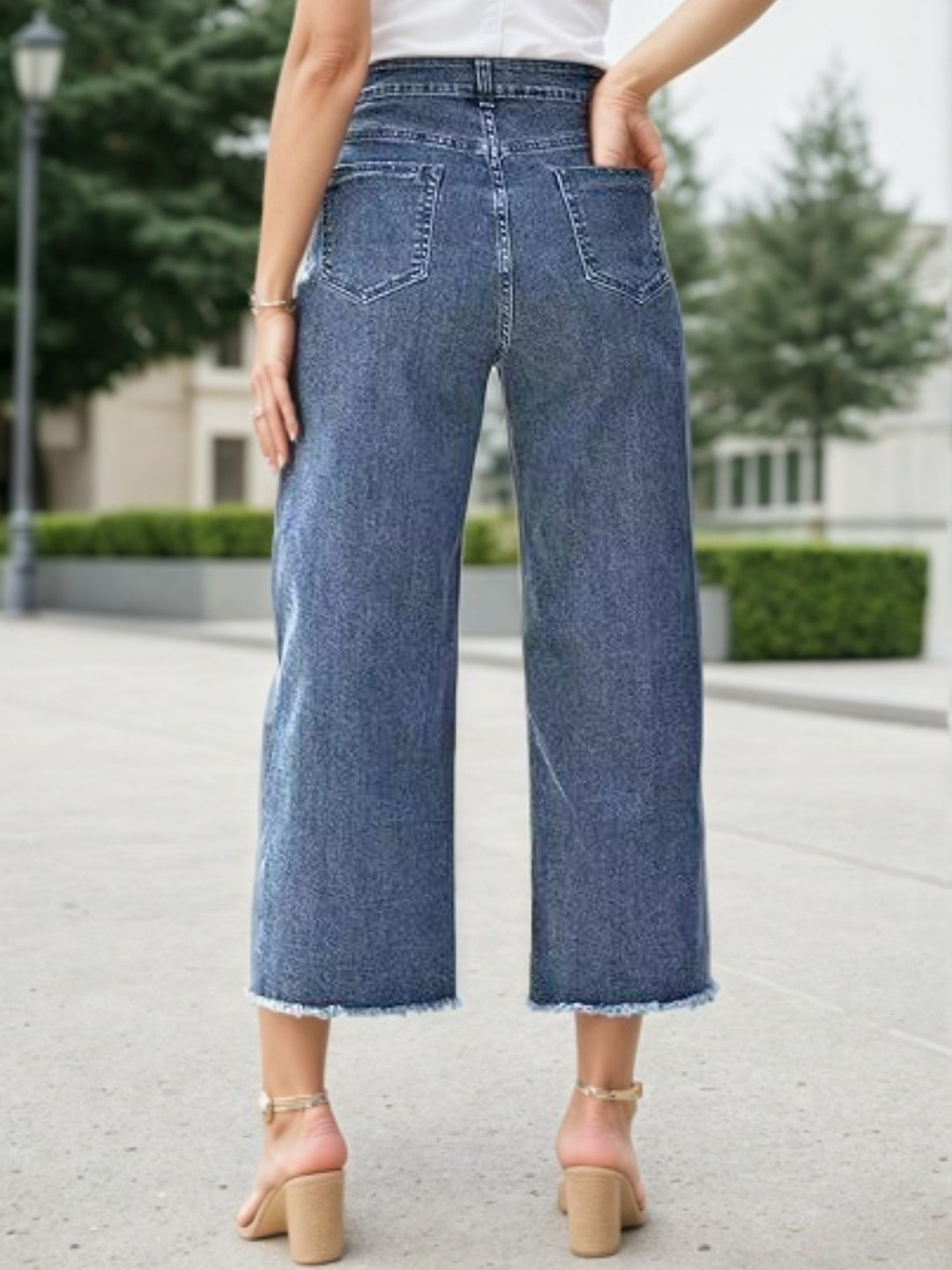 High Waist Wide Leg Jeans - Plus Size