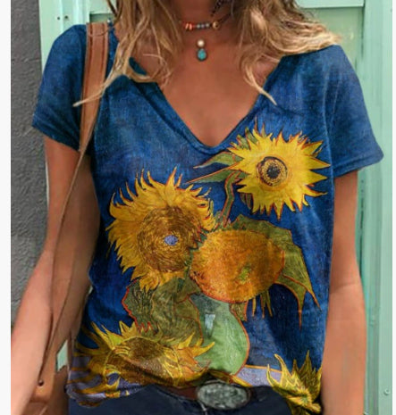 Printed Pullover T-Shirt - Loose Fit