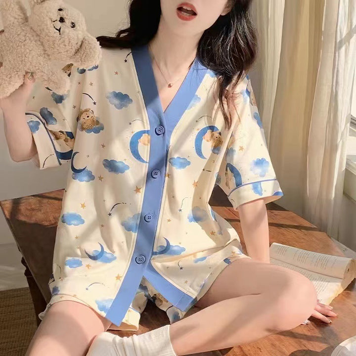 Short Sleeve Loungewear Set - Summer Comfort
