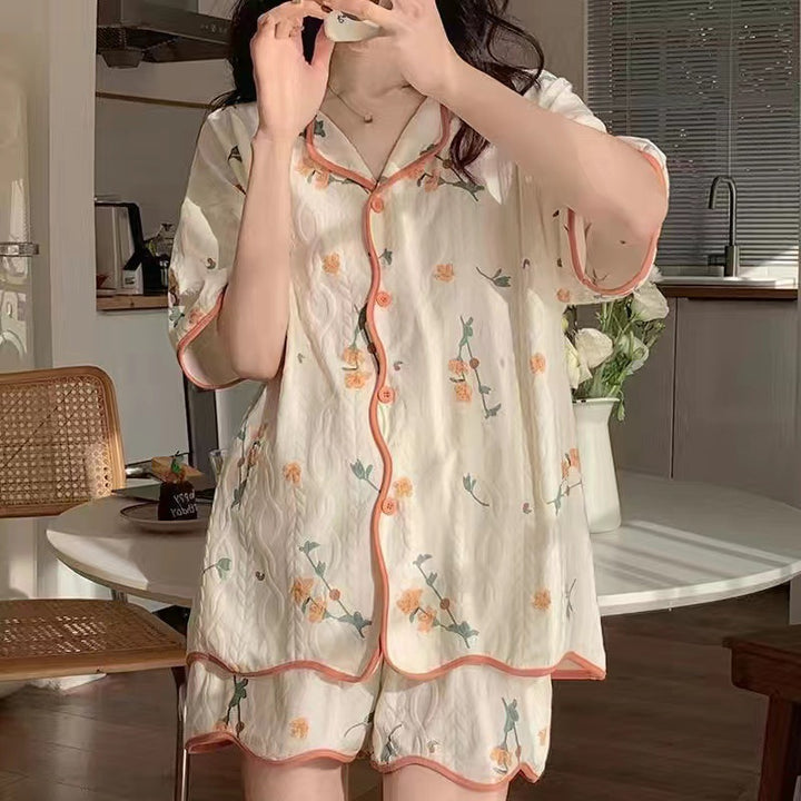 Short Sleeve Loungewear Set - Summer Comfort